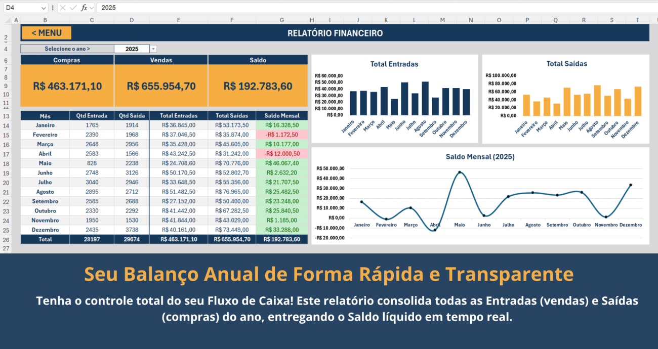 Controle de estoque no Excel